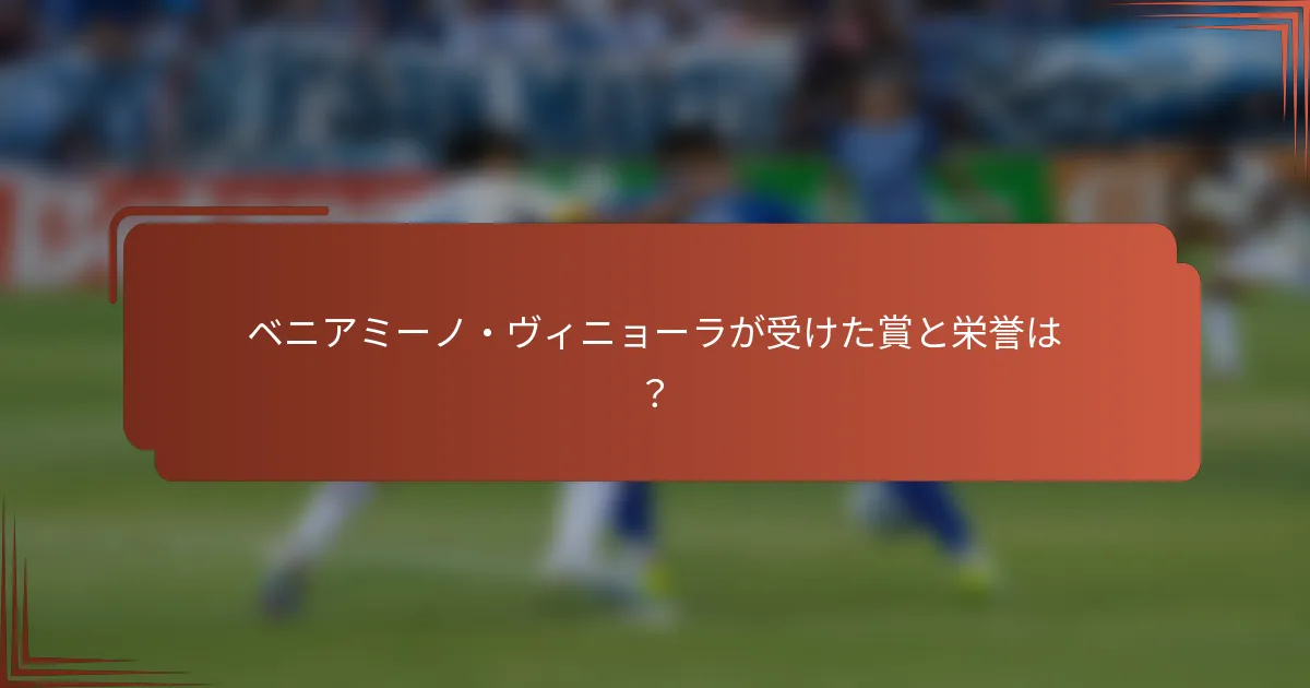 ベニアミーノ・ヴィニョーラが受けた賞と栄誉は？